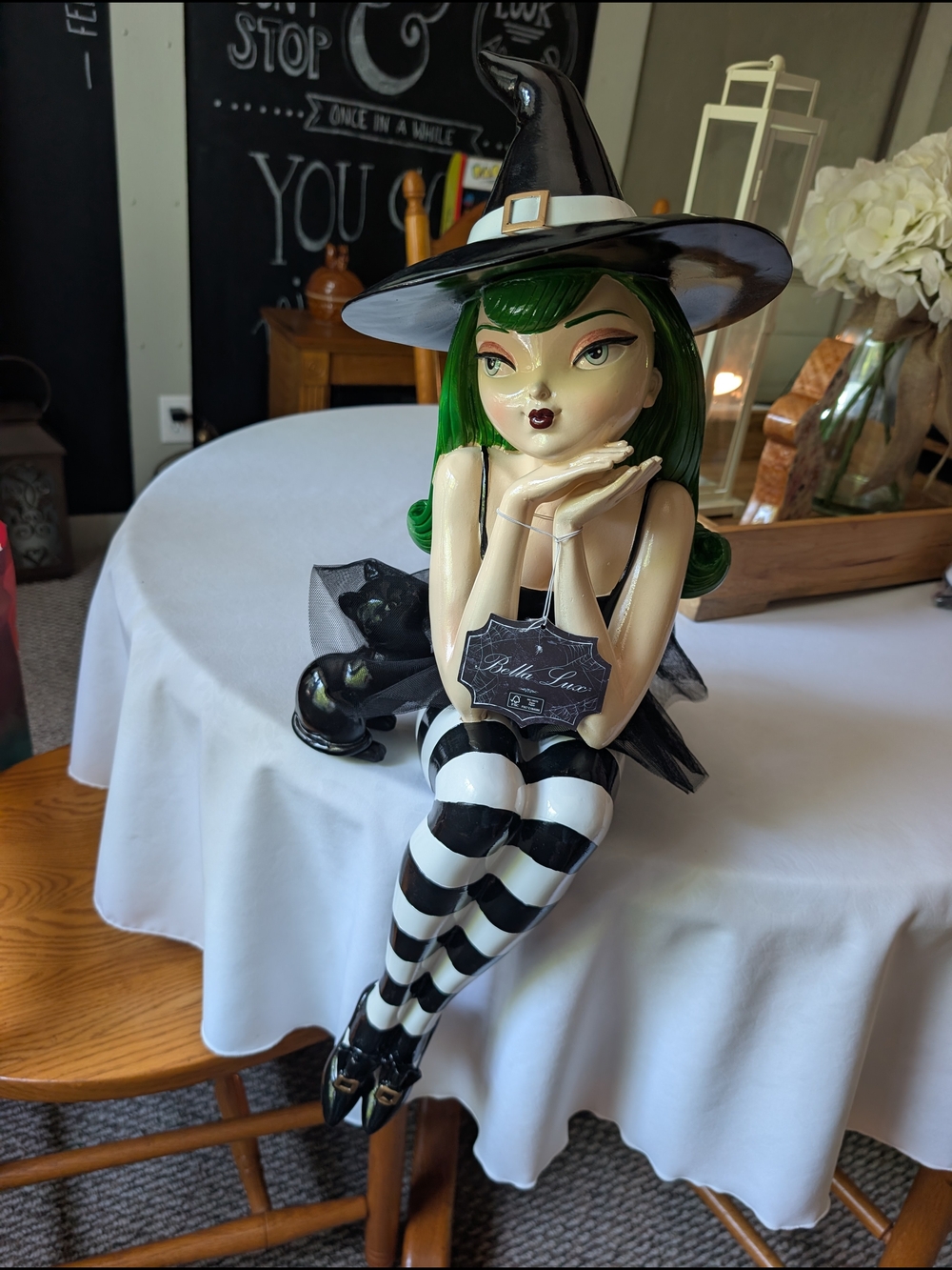 Bella Lux 24" Halloween Witch Green Hair